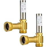 (Pack of 2) EFIELD MH-S-241 Angle Stainless Steel Water Hammer Arrestors, 3/4 Inch Swivel FHT x 3/4 Inch MHT,(HAMMER018-2PCS)