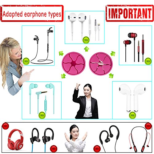 Tangle-Free Earbuds Holder Storage Case Earbuds Holder Wrap Portable Earbuds Holder Wrap Silicone Headphone Earphone Cable Compact Storage Cord Wrap Winder Headphones Keeper System Organizer(red)