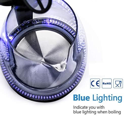 Aigostar Adam 30GOM - Bouilloire électrique en cristal avec illumination LED, capacité de 1,7 litres, puissance de 2200W, sans BPA et système de protection contre l'ébullition à sec. Design exclusif. - Cuisine A Vivre Aigostar Adam 30GOM - Bouilloire électrique en cristal avec illumination LED, capacité de 1,7 litres, puissance de 2200W, sans BPA et système de protection contre l'ébullition à sec. Design exclusif.