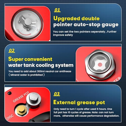 GX PUMP GX-E-CS4-I Compresor de aire PCP portátil, motor potente de 350W, máximo 5800 psi/40 MPa, convertidor doméstico incorporado, enfriamiento por agua y ventiladores, 5 horas de trabajo continuo