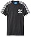 adidas Originals Men's Tops Curated Tee, Black Melange, Large