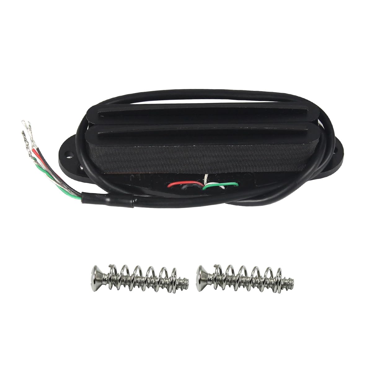 FLEOR Dual Hot Rail Ceramic Single Coil Sized Humbucker Pickups 6~7K Full Black Fit ST SQ Electric Guitar โ image 1