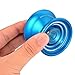 Responsive Yoyo MAGICYOYO K7 YoYo Aluminum Yoyo Blue for Beginners with Glove+3 Strings +YoYo Sack
