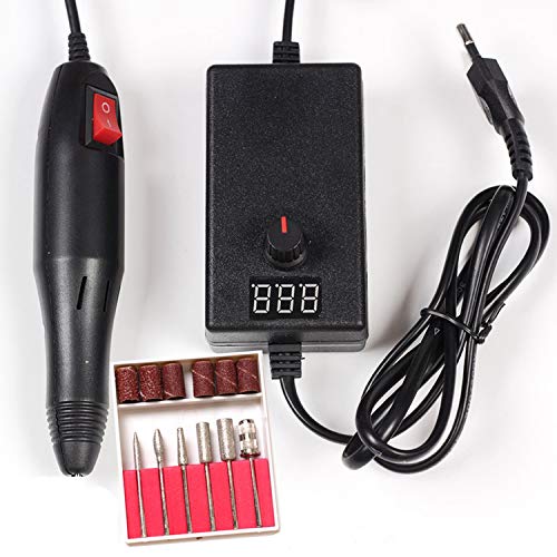 Nail Drill Bits Professional Electric Nail File Manicure Machine 12W Electric Manicure Drill Accessories Nail Tools,B set