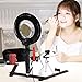 Table Top LED Selfie Ring Light with Stand for Makeup 8-inch Dimmable 24W 5500K O Circular Beauty Lamp with Bracket+3.5