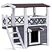 Tangkula Cat House 2 Story Wood Outdoor Weatherproof Pet Kitten Condo Shelter