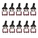 Gadgeter 10 Pcs AC 125V 5A Amps 110V 6A On/On/2 Position Terminal SPDT Latching Mini Toggle Switch With Waterproof Rubber Cap Cover
