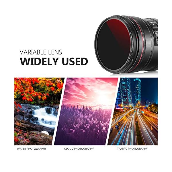 Neewer 55mm Ultra dünn PRO ND1000 Filter 10 Stop ND Filter mit neutraler Dichte Wasser-/öl-/staubdichter neutraler… – Bild 6