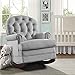 Baby Relax Brielle Button Tufted, Upholstered Rocker/Gray