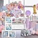 4pcs/Set DIY Transparent Box Latex Balloon Baby Blocks for Boy Girl Baby Shower Wedding Birthday Party Decoration Backdrop