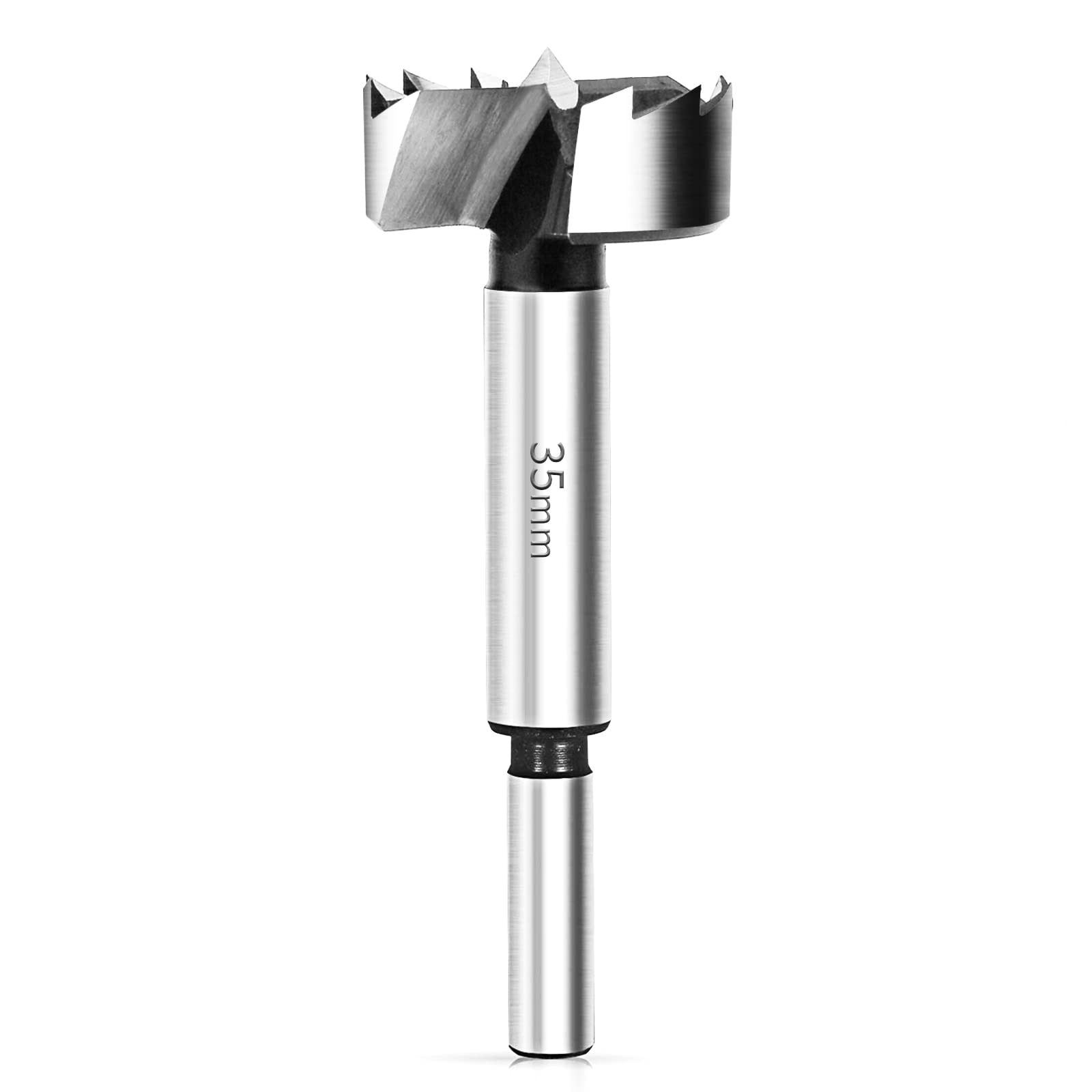 BAIDETS Forstner Drill Bit 35mm - Precision Woodworking Bit with Round Shank, Forstner Bit Compatible with Drills & Drill Presses