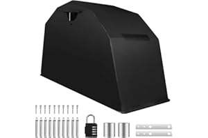 PROEZE Heavy Duty Motorcycle Shelter Storage Sheds, 135.8 "x53.9" x74.8" Motorcycle Cover Waterproof Outdoor with Lock