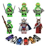 6pcs TMNT Teenage Mutant Ninja Turtles Ninjago Blocks Minifigures Leonardo Donatello Raphael Kids Toy Compatible With Lego