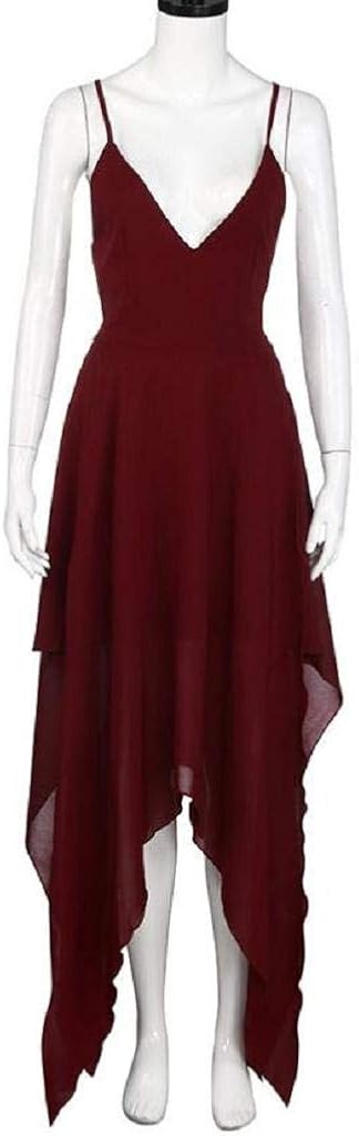 KASAAS Boho Deep V-Neck Dress for Women High Slit Solid Long Evening Party Cocktail Sleeveless Beach Dresses at  Women’s Clothing store