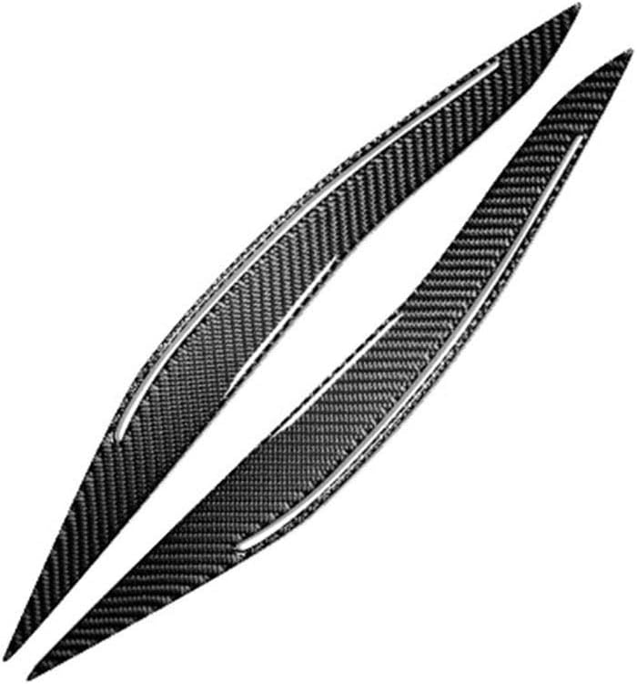 1 Pair Carbon Fiber Headlight Eyebrows Eyelids Sticker Replacement For BMW F10 2011-2017 Car Interior Decor
