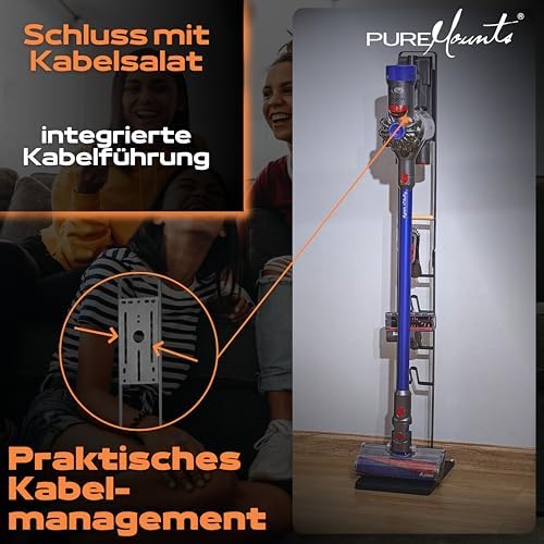 Staubsauger Ständer Halterung universal kompatibel mit Dyson V15, V12, V11, V10, V8, V7, Bodenständer, Zubehör Halter, Schwarz