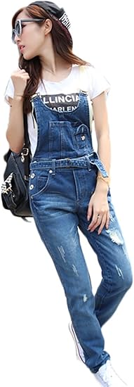 Amazon Co Jp プリンdeモード レディース ワンピース オールインワン オーバーオール サロペット おしゃれ デニム カジュアル スタイリッシュ かっこいい キュート サスペンダー クラシカル クール S M L Xl 服 ファッション小物