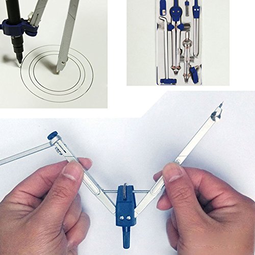 image for GETMORE7 Professional Drawing Drafting Spring Compass Set School Compa