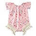 Ephex Baby Girls Sequins Romper with Floral Print