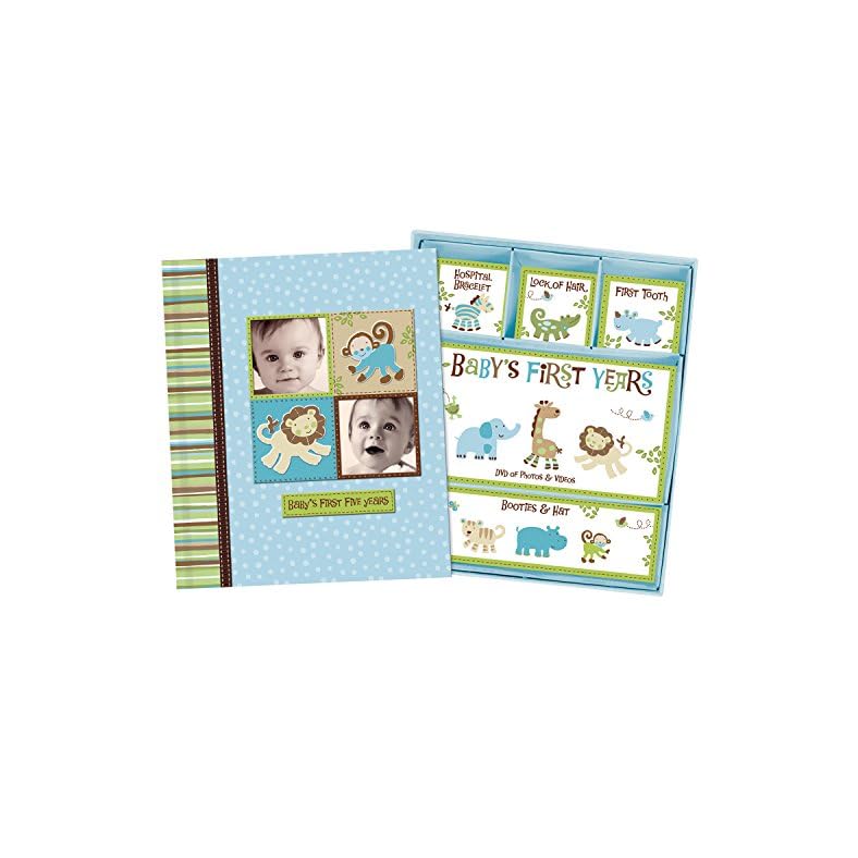 Baby Boy Memory Book Hardcover Record Babys First Five Years Diary Precious Moments Milestone Storage Box Keepsake…