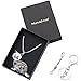 Marte&Joven Valentine's Day Gifts Cute Cat Necklace Enamel Cartoon Cats Pendant Jewelry for Women Friends