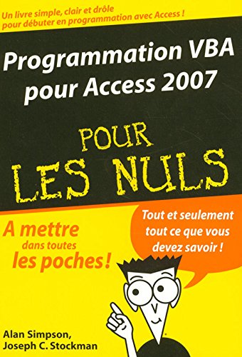 Programmation VBA pour Access 2007