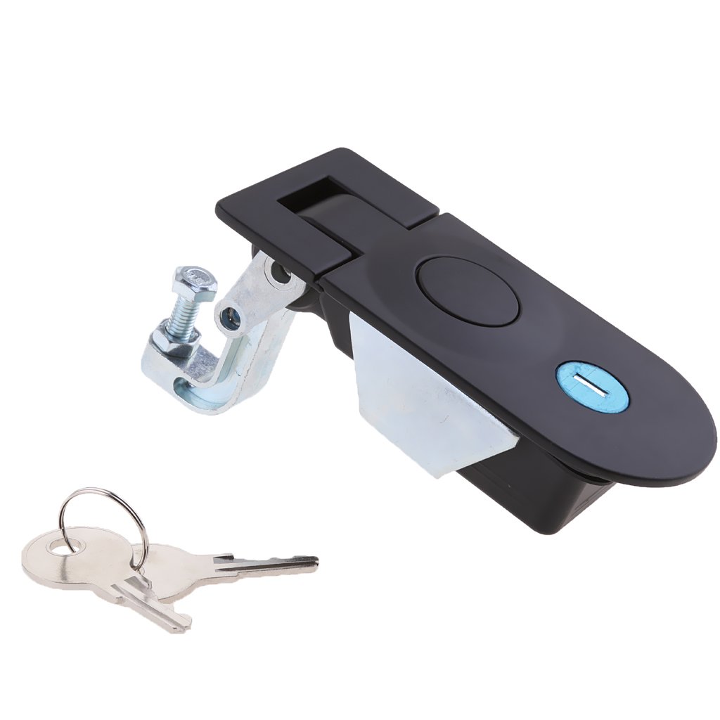 Sharplace RV Boat Door Lock Latch Baggage Locker Locking Latches w/Keys, Flush Mount - Black