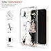 JAHOLAN Clear Case Cute Pink Flower Girl Soft Bumper TPU Rubber Silicone Cover Phone Case for iPhone X/iPhone Xs 5.8 inch