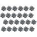 BANBERRY DESIGNS Poinsettia Silver Glittered Clip-on Flowers - Set of 24 - Ornaments - Holiday Decorations - Each is 4