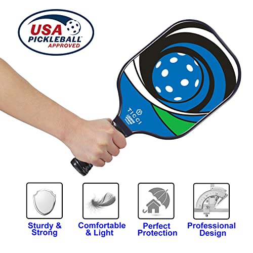 TICCI Pickleball Paddle Set 2 Premium USAPA Approved Graphite Craft