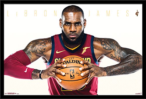 Trends International NBA Cleveland Cavaliers - Lebron James Wall Poster, 22.375" x 34", Black Framed Version