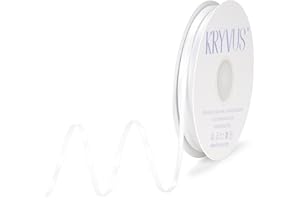 Kryvus White Ribbon - Satin Ribbon 1/8 inch x Continuous 100 Yards - Double Faced Thin Ribbon Prefect for Wedding Invitation Card, Gift Wrapping, Crafts, Christmas Ornaments