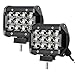 LE 4 Inch LED Work Light Bar, Triple Row, Spotlight, 36W 3600lm, Waterproof, Daylight White 6000K for Off-Road, Truck, Car, Jeep, Boat and More, Pack of 2