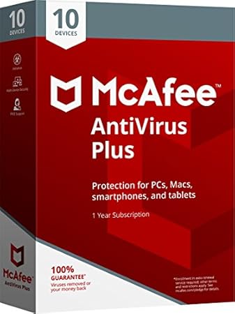 McAfee 2018 AntiVirus Plus - 10 Devices