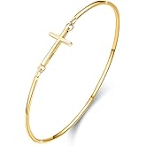 MEDWISE Womens Cross Bangle Bracelet 925 Sterling Silver Infinity Cross Bracelet Fashion Layer Bracelets Christian Religious Bracelet Jewelry Gifts Christmas Gifts
