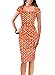Viwenni Women's Vintage Belted Tartan Check Tunic Cocktail Party Bodycon Pencil Dress