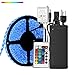 SUPERNIGHT 32.8ft 10M Waterproof Flexible Strip 600leds Color Changing RGB SMD5050 LED Light Strip Kit RGB 5M +24Key Remote+24V 5A Power Supply