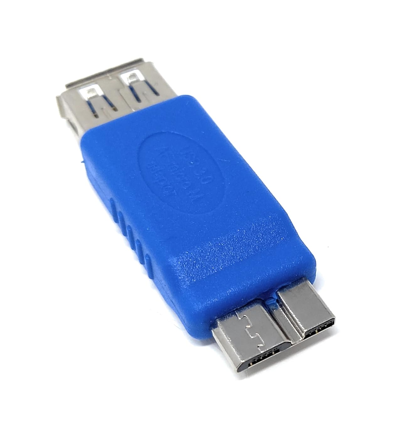 DRUT 1pcs Micro B Male 10 pin to USB 3.0 A SuperSpeed Female Socket Cable Adapter (Blue)