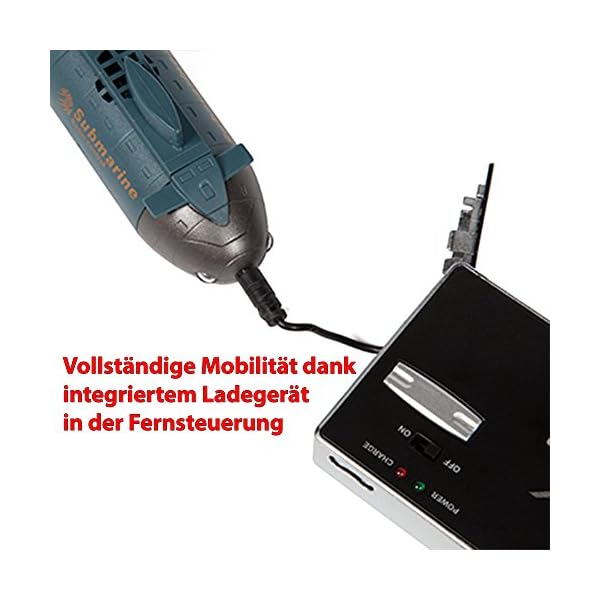 HSP Himoto 6-Kanal Mini RC ferngesteuertes U-Boot Submarine, Komplett-Set inkl. integr. Akku, Ladegerät, Fernsteuerung – Bild 5