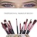 20 Pieces Makeup Brush Set Rose Gold Professional Eye Shadow Eyeliner Blending Tool by Grimm Hair