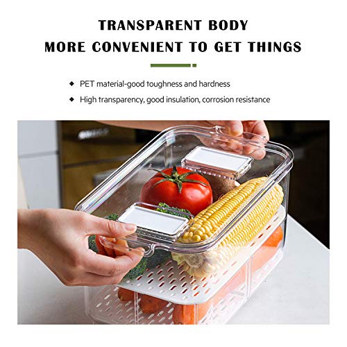elabo Food Storage Containers Fridge Produce Saver Stackable