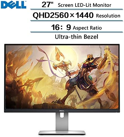 2018 Newest Dell Flagship Ultrasharp 27 Inches Screen LED-Lit Monitor with 16:9 Aspect Ratio, QHD Resolution 2560x1440 and Ultra-thin Bezel, Black