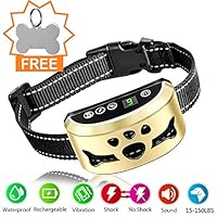 Dog Bark Collar - 7 Adjustable Sensitivity and Intensity Levels, Smart Detection, Rechargeable/Rainproof Stop Barking Dog Collar for Small Medium Large Dogs