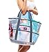 Dejaroo - Sand Free Mesh Bag - Strong Lightweight Tote For Beach & Vacation Essentials. Tons of Storage with 8 Pockets, Foldable, 17x9x15 inches, White with Grey Straps