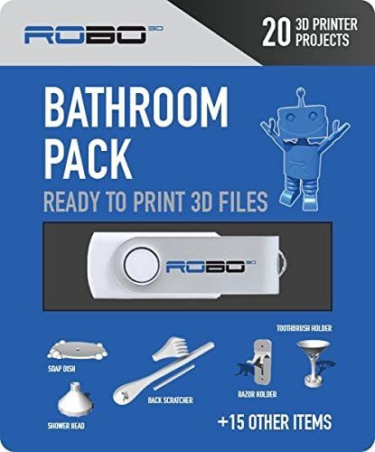 ROBO 3D Printer Certified Print Pack, 20 Bath Themed 3D Print Design Files