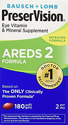 Bausch and Lomb PreserVision AREDS 2 Formula Eye Vitamin and Mineral Supplement - zu1ou Pack of 2Pack (180-Count Each)