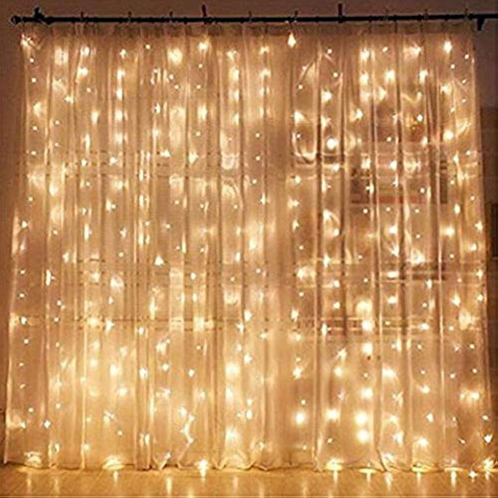 Indoor String Lights Twinkle Star 300 LED Window Curtain Wedding Party