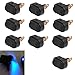 12V 30A Waterproof LED Light On/Off Car Boat Marine Auto Motorcycle 3P Rocker SPST Toggle Switch,Pack of 4 (Blue)