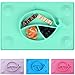 Silicone Placemat Suction Plates for Toddlers - BPA Free 3 Bowl Section Feeding Mat for Toddlers, Kids, Baby and Infant by KiddyByte