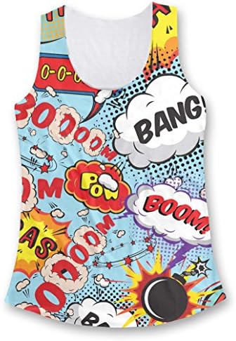 Comic Pop Art Women Tank Top, XXL